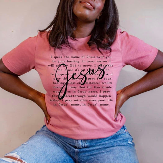 JESUS Prayer T-shirt - Graphic Long Sleeve, Women's Clothing - Level Up Graphics 